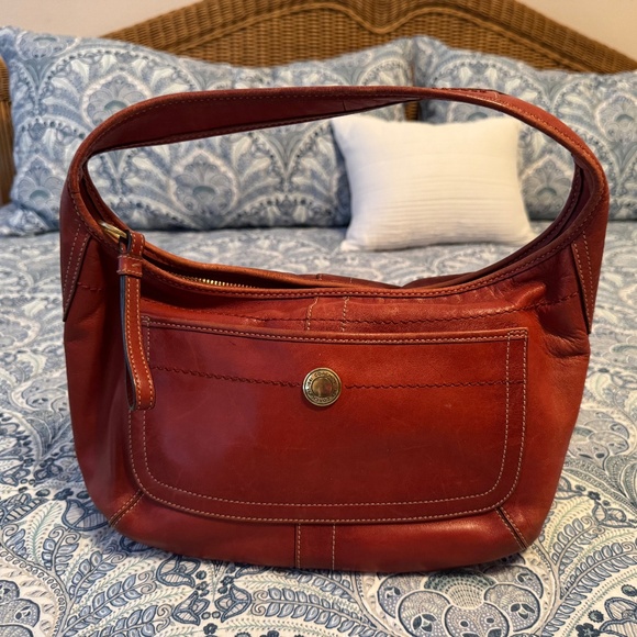 COACH VINTAGE ERGO HOBO RUST COLOR - Picture 1 of 10